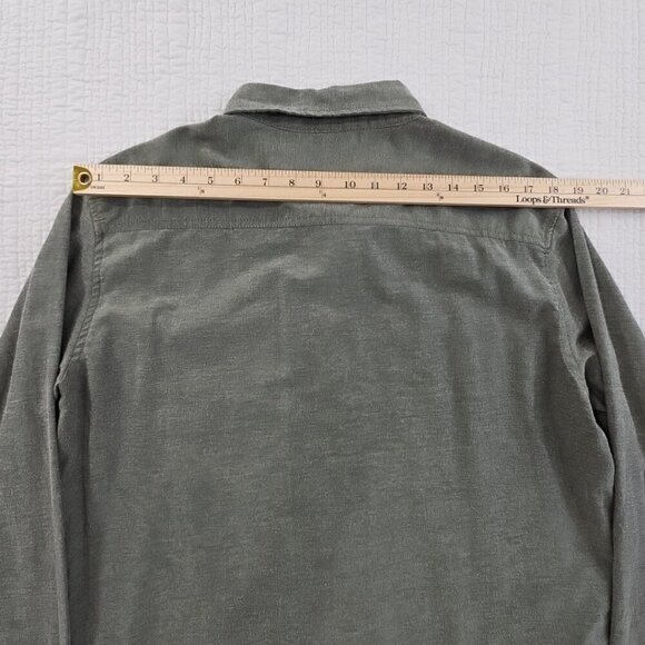 Ecko Unltd. Button Down Shirt Men's L Green Chambray Long Sleeve EUC LN - Picture 12 of 16